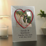 Personalised Festival Style 4x4 Glitter Glass Photo Frame