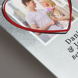 Personalised Festival Style 4x4 Glitter Glass Photo Frame