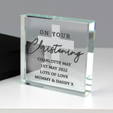 Personalised On Your Christening Large Crystal Token