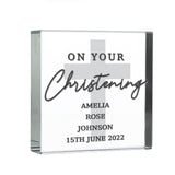 Personalised On Your Christening Large Crystal Token
