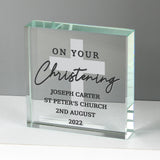 Personalised On Your Christening Large Crystal Token