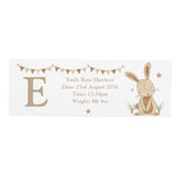 Personalised Hessian Rabbit Wooden Block Sign