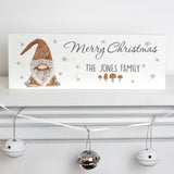 Personalised Christmas Gonk Wooden Block Sign