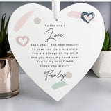 Personalised Love Large Wooden Heart