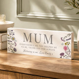 Personalised Botanical Wooden Mum Ornament