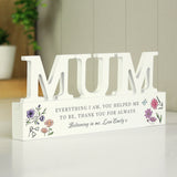 Personalised Botanical Wooden Mum Ornament