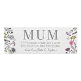 Personalised Botanical Wooden Mum Ornament
