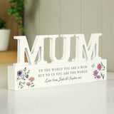 Personalised Botanical Wooden Mum Ornament