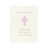 Personalised Pink Cross Holy Bible - Eco-friendly