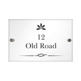 Personalised Decorative Swirl Acrylic House Sign