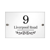 Personalised Botanical Acrylic House Sign