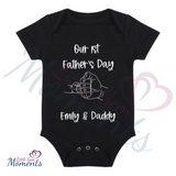Personalised "Our 1st Father's Day" Fist Bump Baby Vest
