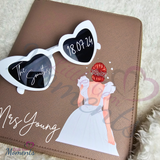 Personalised Wedding Reception Novelty Heart Shaped Sunglasses. Wedding Party Favours. Viral Trending Wedding Photographs