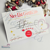 Personalised A4 Nice List Certificate