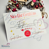 Personalised A4 Nice List Certificate