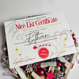 Personalised A4 Nice List Certificate