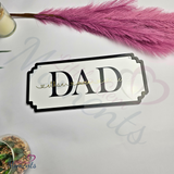 Personalised "Dad" Road Sign. Bespoke Father's Day Plaque with Names