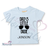 Personalised Kids "Dad's Little Dude" T-shirt