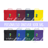 Personalised Cheeky Dinosaur School Book Bag