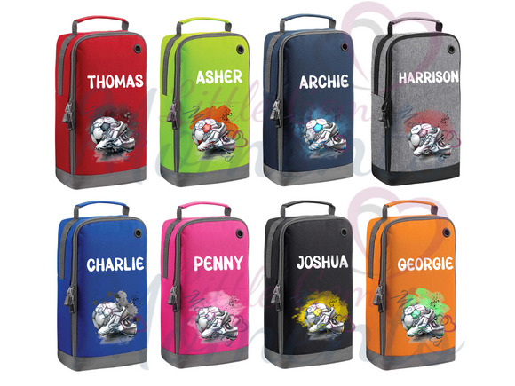 Personalised Boot Bag with Football Splash Design