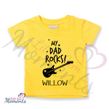 Personalised Kids "My Dad Rocks" T-shirt