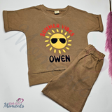 Personalised Summer Vibes Kids Shorts & T-shirt Set