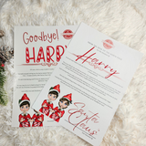 Personalised Elf Arrival & Goodbye Letter Set
