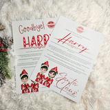 Personalised Elf Arrival & Goodbye Letter Set