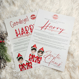 Personalised Elf Arrival & Goodbye Letter Set