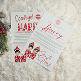 Personalised Elf Arrival & Goodbye Letter Set