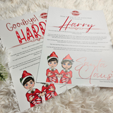 Personalised Elf Arrival & Goodbye Letter Set