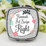 Personalised Tinder Square Compact Mirror