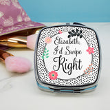 Personalised Tinder Square Compact Mirror