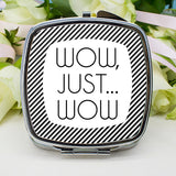 The Totally Flattering Personalised Square Compact Mirror
