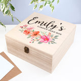 Personalised Floral Wooden Garden Seed Box