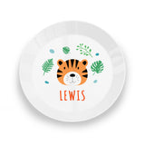 Personalised Kids Jungle Animal Plastic Plate
