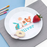 Personalised Kids Scandi Summer Plastic Plate