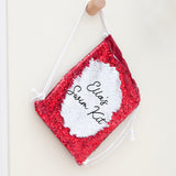 Personalised Kids Hidden Message Sequin Bag - Red