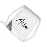 Personalised Kids Hidden Message Sequin Bag - Silver
