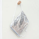 Personalised Kids Hidden Message Sequin Bag - Silver