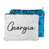 Personalised Kids Hidden Message Sequin Pencil Case - Blue