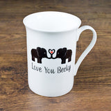 Elephants In Love Bone China Mug