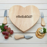 Romantic Hashtag Heart Cheese Board