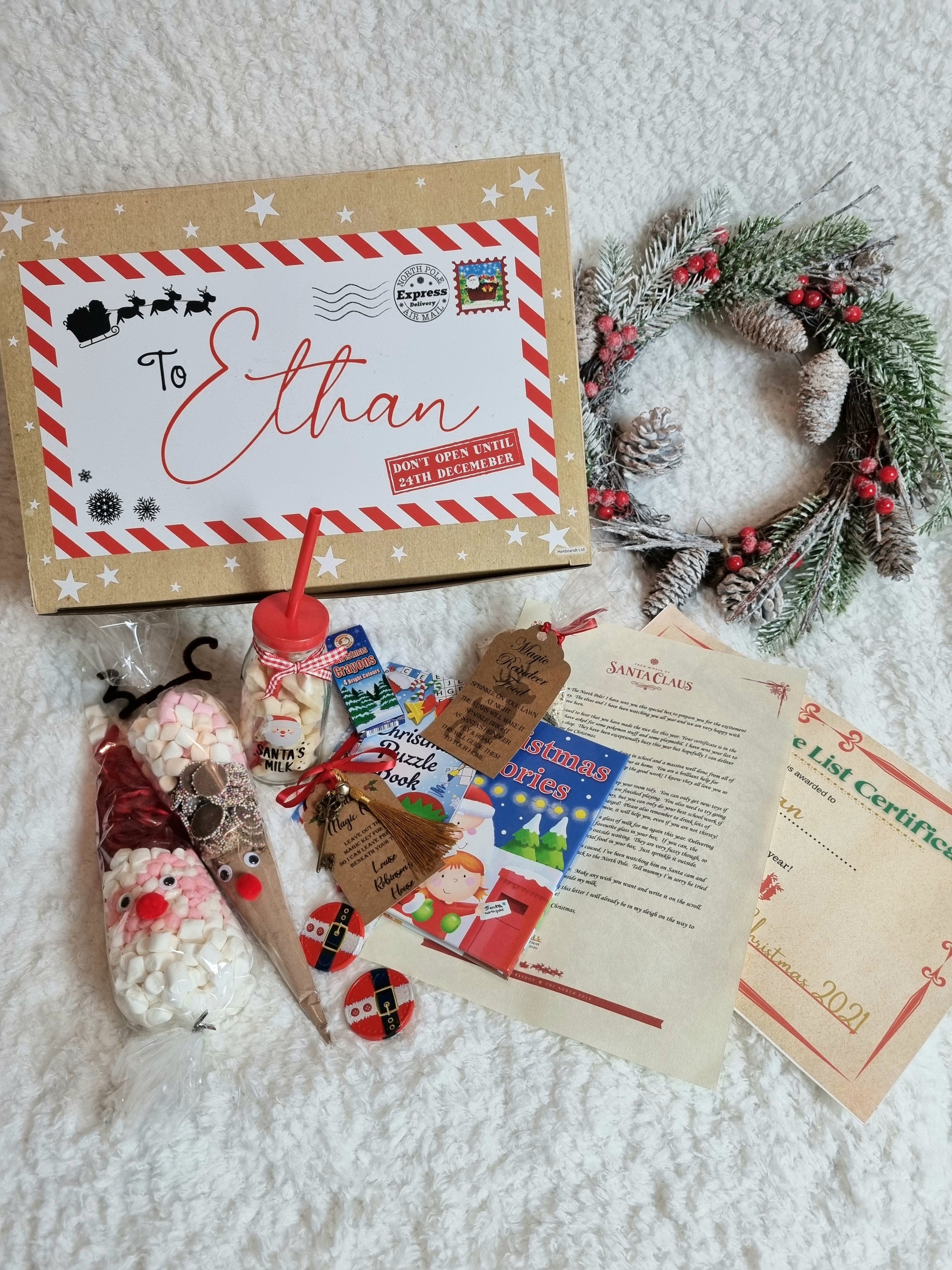 Filled Personalised Christmas Eve Box – Little Gem Moments