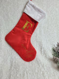 Personalised Luxury Plush Velvet Christmas Stockings - Red or Grey