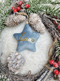 Personalised Velvet Christmas Star Decorations