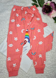 Personalised Girls Rainbow Birthday Pyjamas