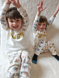 Personalised Kids Safari Lounge Set. Safari Name Pyjamas