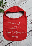 "Mummy's Little Valentine" Red Baby Bib