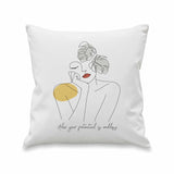 Personalised 'Fleur' Fine Line Filled Cushion